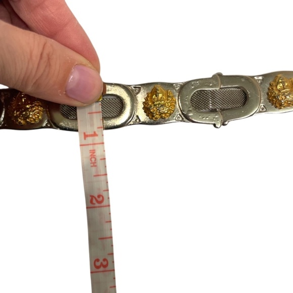 Italian Leather And Metal Mesh Belt - Picture 7 of 8